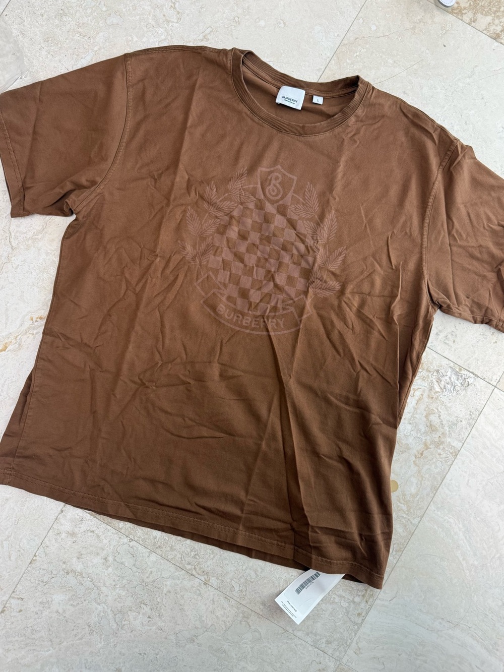 Burberry London Brown Heavy Cotton T-shirt Men’s Sz L